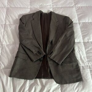 Houndstooth fitted blazer